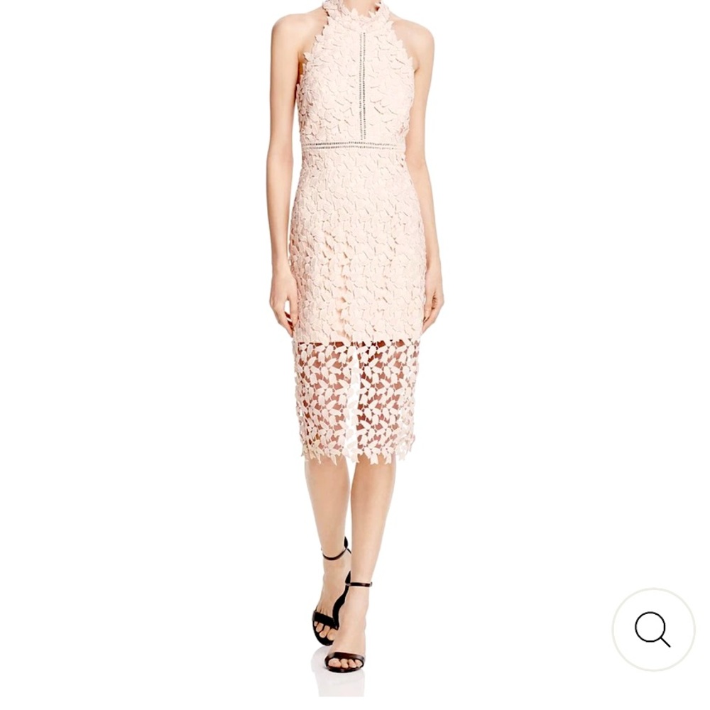 Bardot Gemma Sleeveless Halter Lace Dress